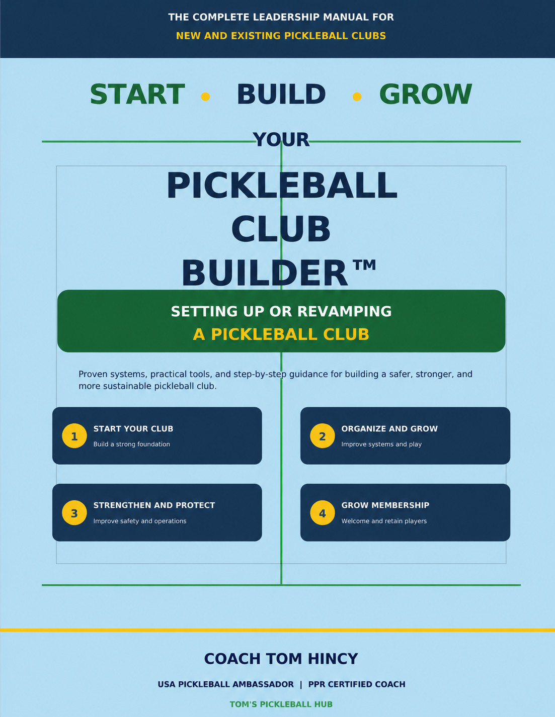 Pickleball Club Builder leadership manual cover