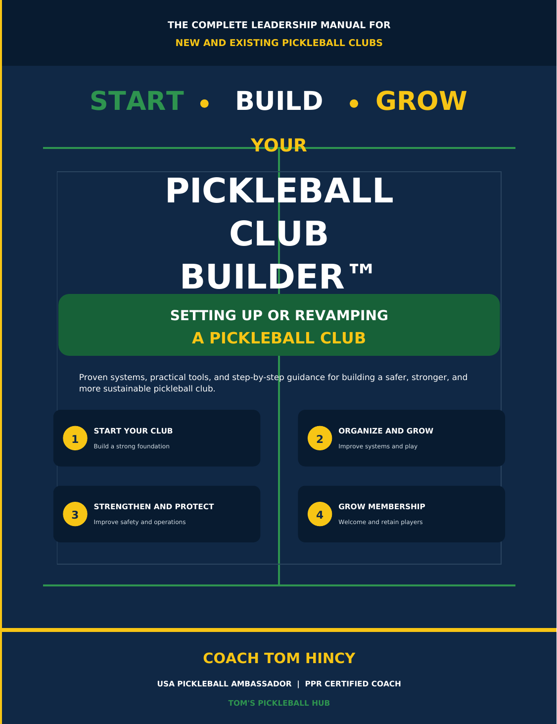 Pickleball Club Builder manual cover